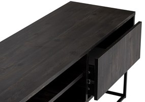 Móvel TV Escape – Castanho Escuro e Preto – 180 cm x 50 cm x 40 cm