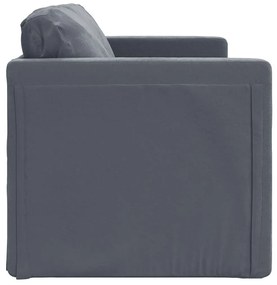 Sofá-cama sem pés 122x204x55 cm veludo cinzento-escuro