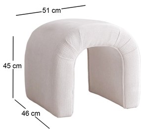 Pouffe Nu – Branco – 51 x 45 x 46 cm