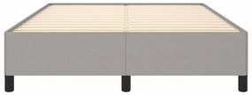Estrutura de cama sem colchão 140x190 cm tecido cinzento-claro