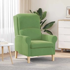 vidaXL Poltrona Verde Claro Verde claro Poltrona de tamanho padrão