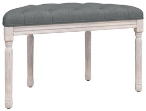 Banco 81,5x41x49 cm tecido cinzento-escuro
