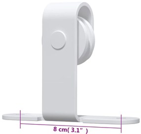 Mini kit para armário deslizante aço carbono 152 cm branco