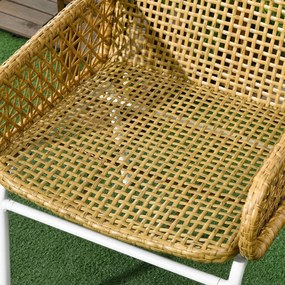 Conjunto Bistro de Mesa e Cadeiras para Exterior - 3 Peças