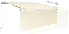 Toldo retrátil manual com estore 3,5x2,5 m cor creme
