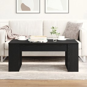 Mesa de Centro Carvalho Preto 102x55x42 cm Madeira Engenheirada