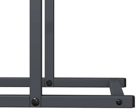 Suporte para lenha 80x25x90 cm aço laminado a frio antracite
