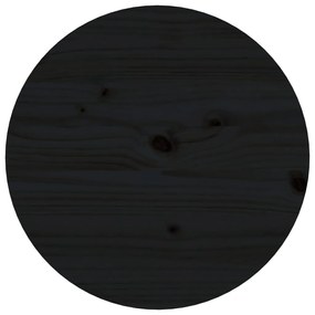 Mesa de centro Ø 55x60 cm madeira de pinho maciça preto