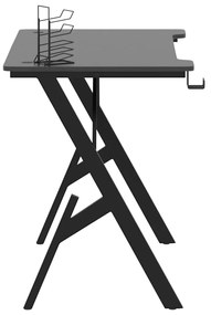 Secretária de gaming c/ pernas em forma de Y 110x60x75 cm preto