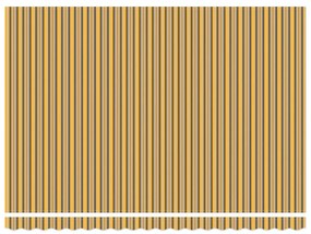 Toldo Retrátil Automático com Listras Multicoloridas LED 450x300 cm