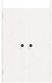 Portas cozinha p/ exterior 2 pcs 50x9x82 cm pinho maciço branco