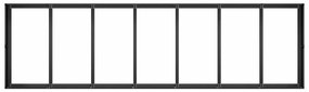 Vaso/floreira 280x80x40 cm aço preto