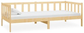 Sofá-cama com colchão 90x200 cm pinho maciço