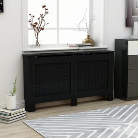 vidaXL Cobertura de radiador 152x19x81,5 cm MDF preto