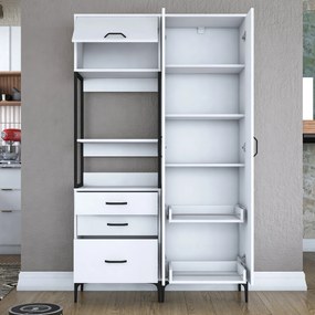 Armário Multiusos JE142 – Branco – 120x198,6x40 cm