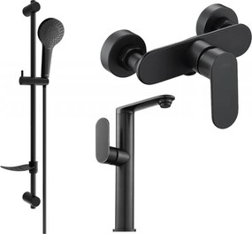 Mexen Milo DF05 conjunto de chuveiro, preto - 713154DF05-70