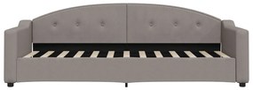 Sofá-cama c/ gavetão/gavetas 80x200 cm tecido cinza-acastanhado