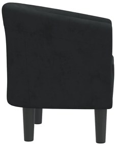 Poltrona veludo preto