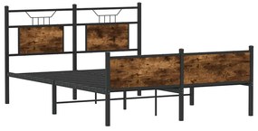 Estrutura cama s/ colchão derivados de madeira carvalho fumado