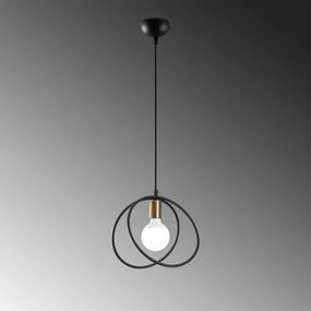 Candeeiro de Teto Circle – Preto – 24 x 24 cm