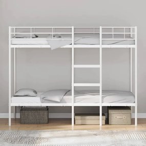 Beliche sem colchão 75x190 cm aço branco
