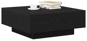 Mesa de Centro vidaXL Preta em Carvalho 80x80x31 cm em Madeira Revesti