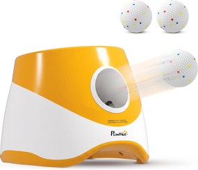 Lançador Automático de Bolas para Cães Pequenos e Médios, 25,9 x 27,1 x 21,4 cm, Distâncias de Lançamento Ajustáveis, Laranja