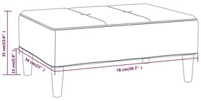 Apoio de pés 78x56x32 cm tecido preto