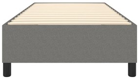 Estrutura de cama sem colchão 100x200 cm tecido cinzento-escuro
