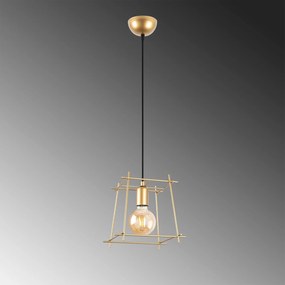 Candeeiro de Teto Coman – Ouro Brilhante – 24 x 24 x 122 cm
