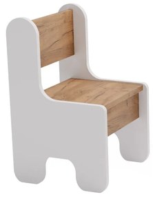 Conjunto de mesa infantil e duas cadeiras infantis - branco/carvalho