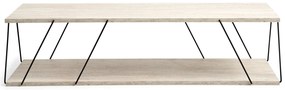 Mesa de Centro Labranda – Travertine Black – 120x30x50 cm
