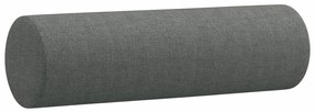 Sofá 2 lugares +almofadas decorativas 140cm tecido cinza-escuro