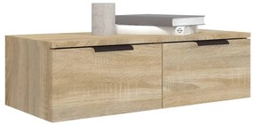 Armários parede 2pcs 68x30x20 cm derivados madeira sonoma