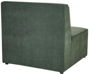 Sofá de canto 5 lugares com repousa-pés em bombazine verde escuro à esquerda LEMVIG Beliani