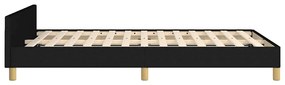 Estrutura de cama sem colchão 120x200 cm tecido preto