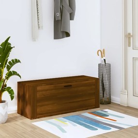 vidaXL Sapateira parede 100x35x38 cm deriv. madeira carvalho castanho