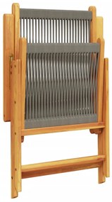 Cadeiras de jardim reclináveis 6 pcs acácia maciça cinzento