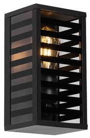 Candeeiro de parede exterior moderno preto 26 cm IP44 - Reims