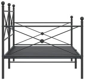 Cama de Dia sem Colchão 107x203 cm aço preto