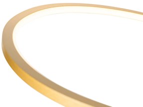 Candeeiro suspenso design dourado 72 cm, incluindo LED regulável em 3 etapas - Rowan Design