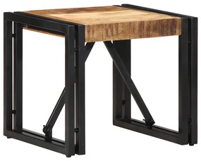 Mesa de centro 40x40x35 cm madeira de mangueira áspera maciça