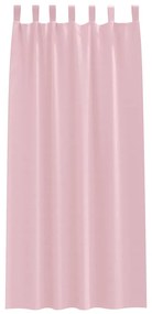 Cortinas com cortinas 2 pcs Rosa Bebê 245 x 140 cm Poliéster