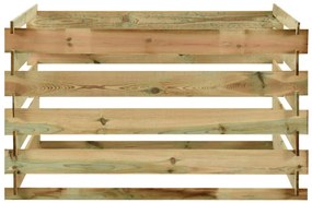 Caixa de compostagem ripada 120x120x70 cm pinho impregnado