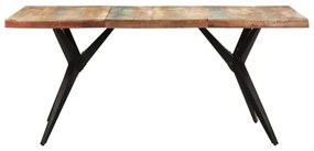 Mesa de jantar 180x90x76 cm madeira recuperada maciça