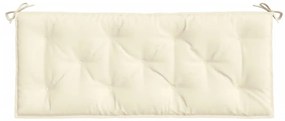 Almofadões banco jardim 2 pcs tecido oxford branco nata
