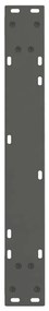 Pés para mesa de jantar em V, 2 peças, antracite, 60x(72-73,3) cm, aço