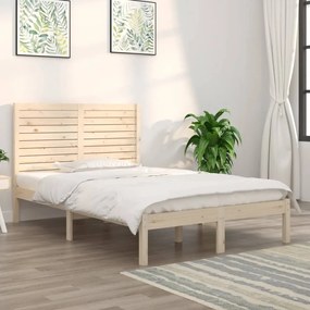 Estrutura de cama casal 135x190 cm madeira maciça