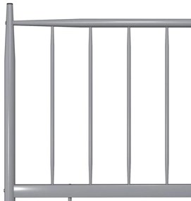 Estrutura de cama 100x200 cm metal cinzento