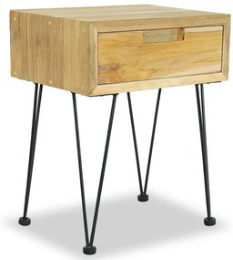 Mesa de cabeceira 40x30x50 cm teca maciça